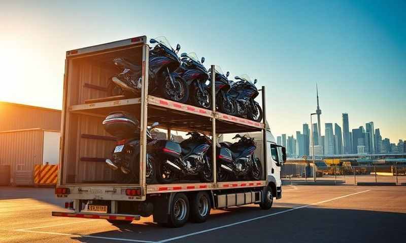 Motorcycle transporter in Welwyn Garden City, Hertfordshire