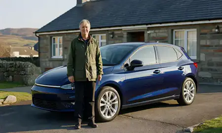 Car delivered to a driveway in Inverness, Highland, United Kingdom