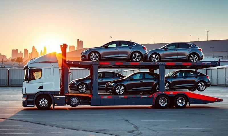 Car transporter in Greenock, Inverclyde