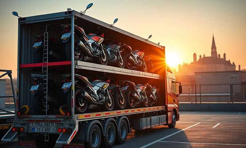 Motorcycle transporter in Canterbury, Kent