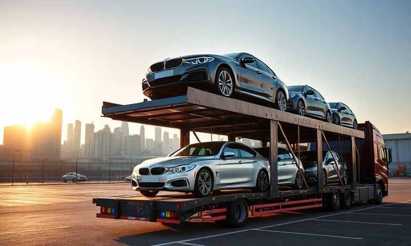 Car transporter in Chatham, Kent