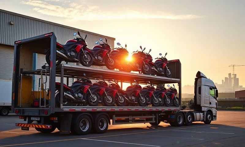 Motorcycle transporter in Folkestone, Kent