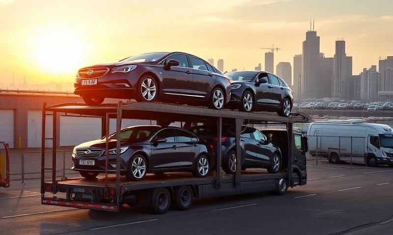 Car transporter in Gravesend, Kent