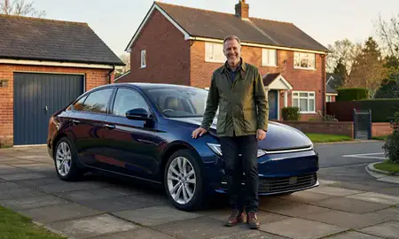 Customer with their delivered car in Maidstone, Kent, United Kingdom