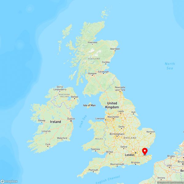 Map of Sittingbourne, Kent, UK