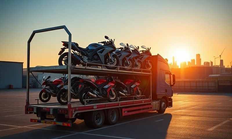 Bamber Bridge, Lancashire motorcycle transporter