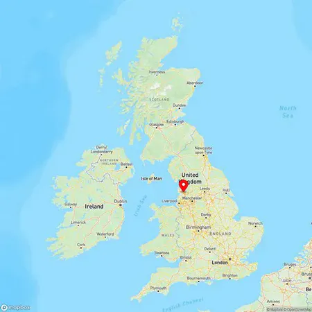 Map of Preston, Lancashire, United Kingdom