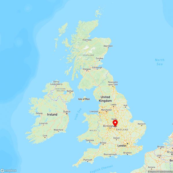 Map of Hinckley, Leicestershire, UK