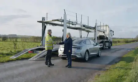 Vehicle owner beside their delivered car in Lincolnshire, United Kingdom