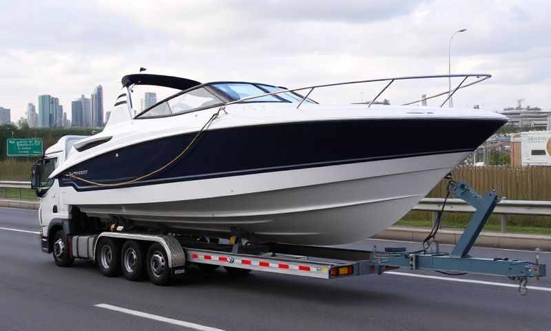 Boat transporter in Grantham, Lincolnshire