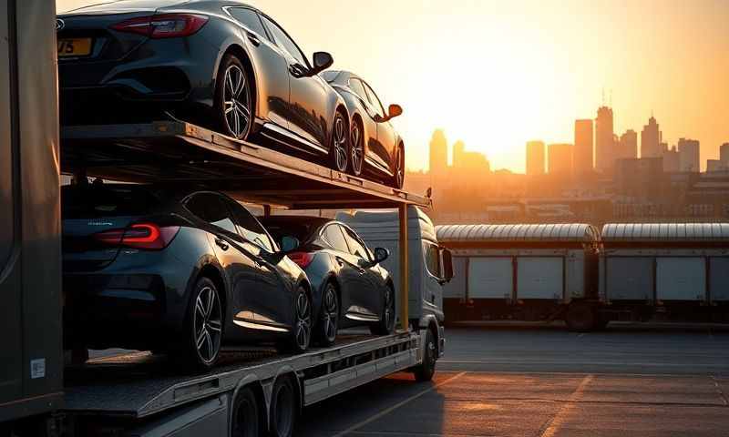 Car transporter in Grantham, Lincolnshire