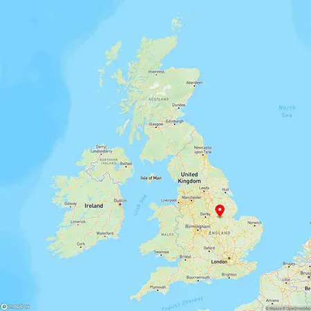 Map of Grantham, Lincolnshire, United Kingdom