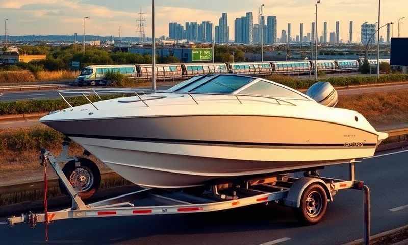 Boat transporter in Grimsby, Lincolnshire