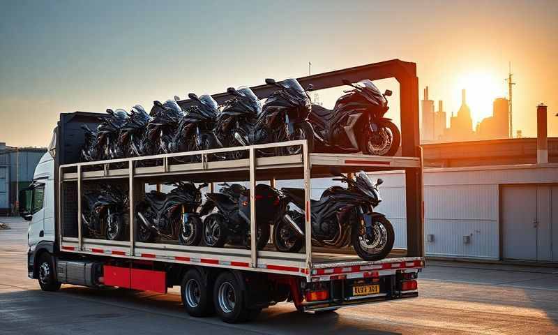 Motorcycle transporter in Grimsby, Lincolnshire