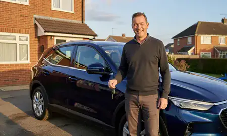 Car delivered to a driveway in Merseyside, United Kingdom