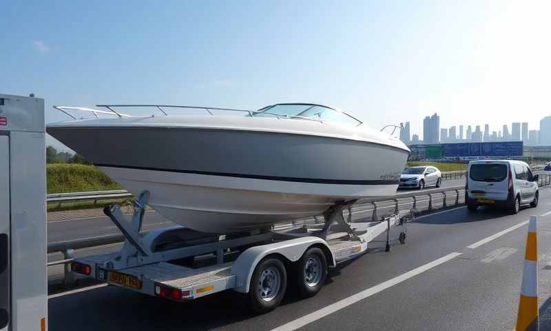 Boat transporter in Kirkby, Merseyside