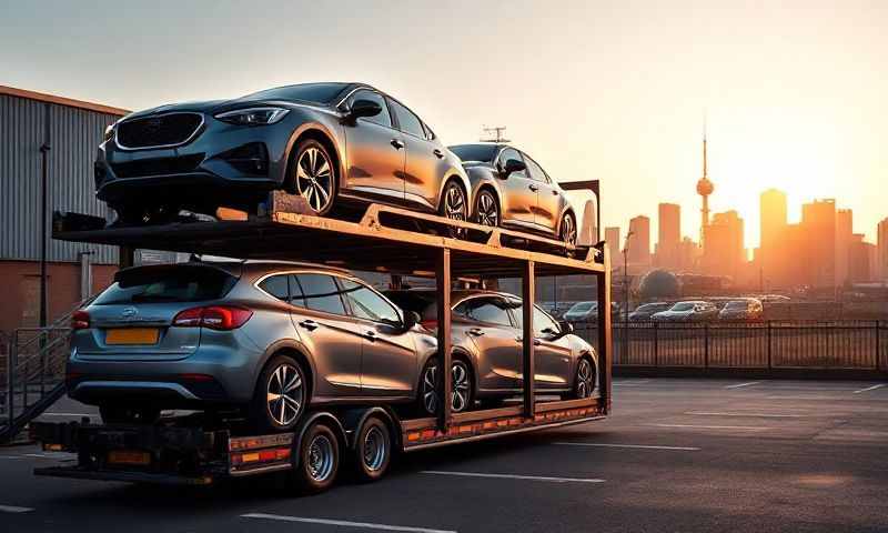 Car transporter in Liverpool, Merseyside