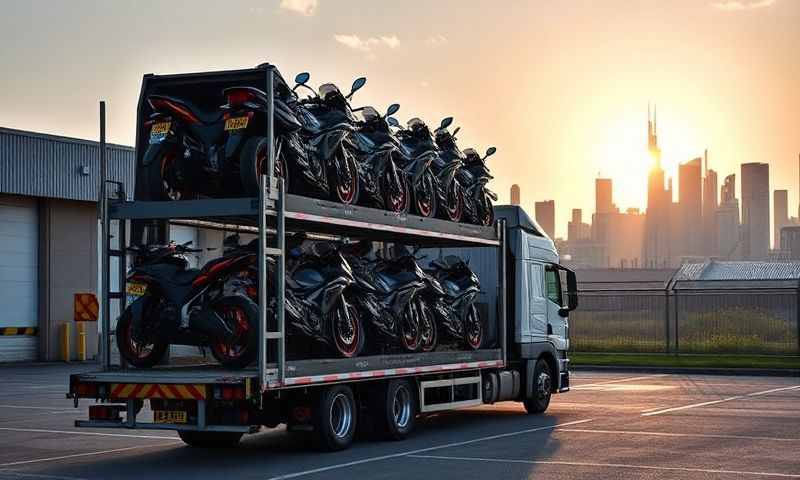 Prescot, Merseyside motorcycle transporter