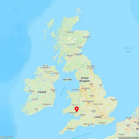 Map of Merthyr Tydfil, Mid Glamorgan, United Kingdom