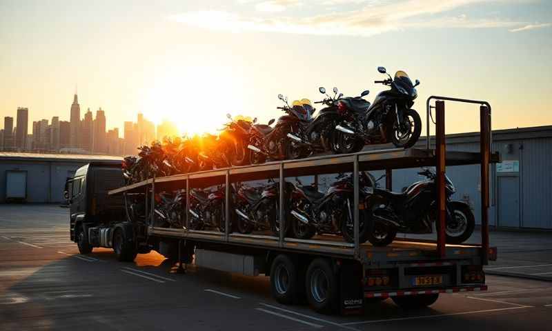 Motorcycle transporter in Coatbridge, North Lanarkshire