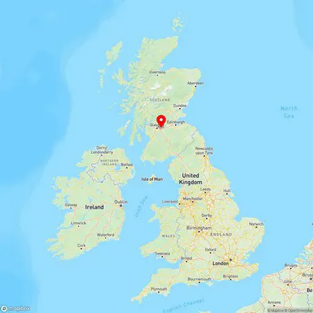 Map of Coatbridge, North Lanarkshire, United Kingdom