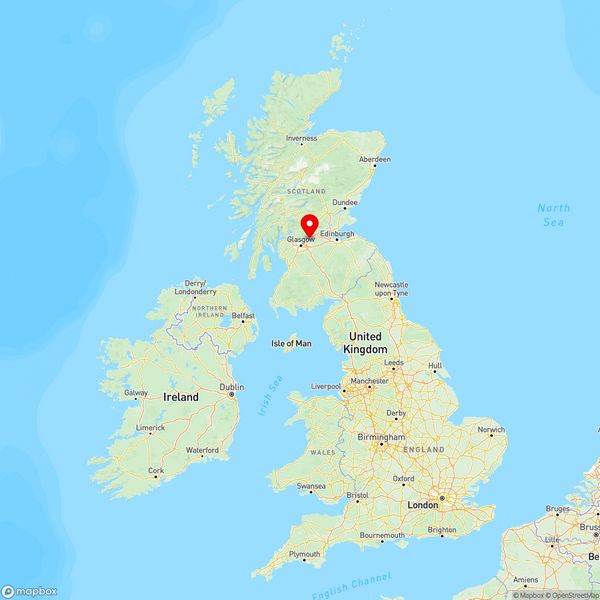 Map of Cumbernauld, North Lanarkshire, UK