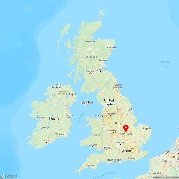 Map of Corby, Northamptonshire, UK