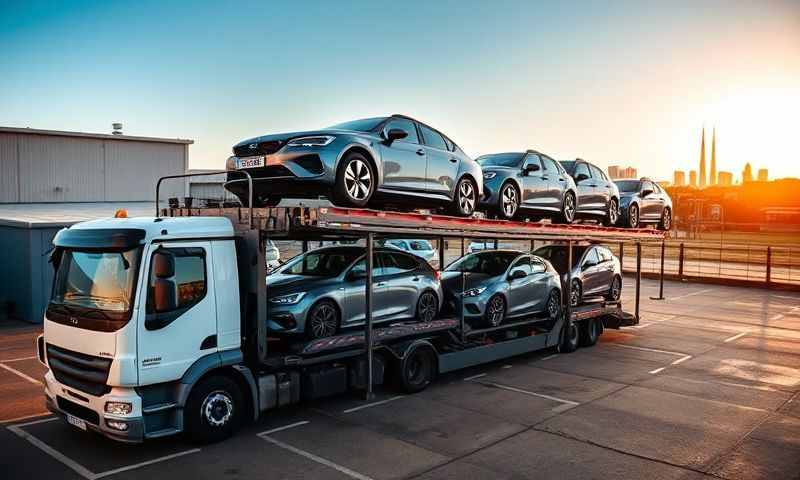 Car transporter in Northumberland