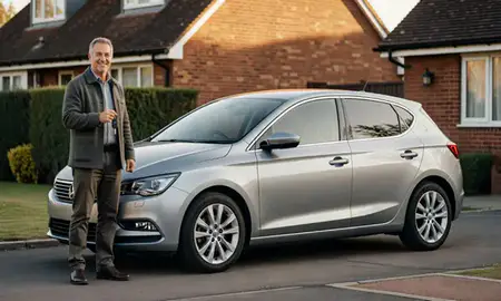 Car delivered to a driveway in Nottinghamshire, United Kingdom