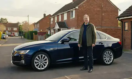 Car delivered to a driveway in Newark-on-Trent, Nottinghamshire, United Kingdom