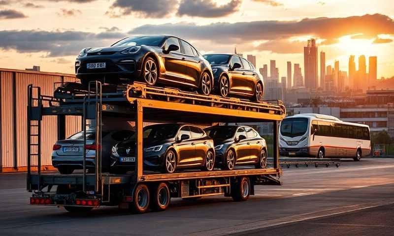 Car transporter in Renfrewshire