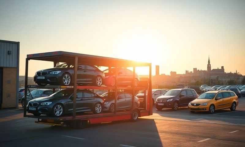 Car transporter in Somerset