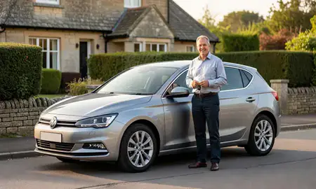 Car delivered to a driveway in Bath, Somerset, United Kingdom