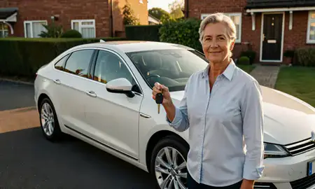 Car delivered to a driveway in Bridgwater, Somerset, United Kingdom