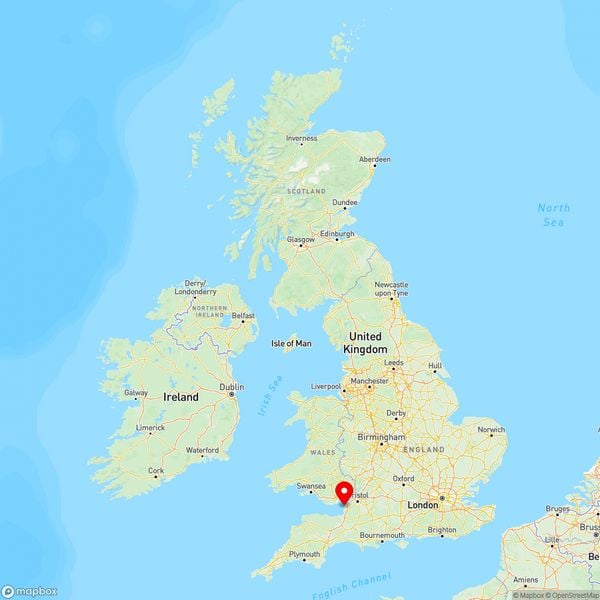 Map of Weston-super-Mare, Somerset, UK