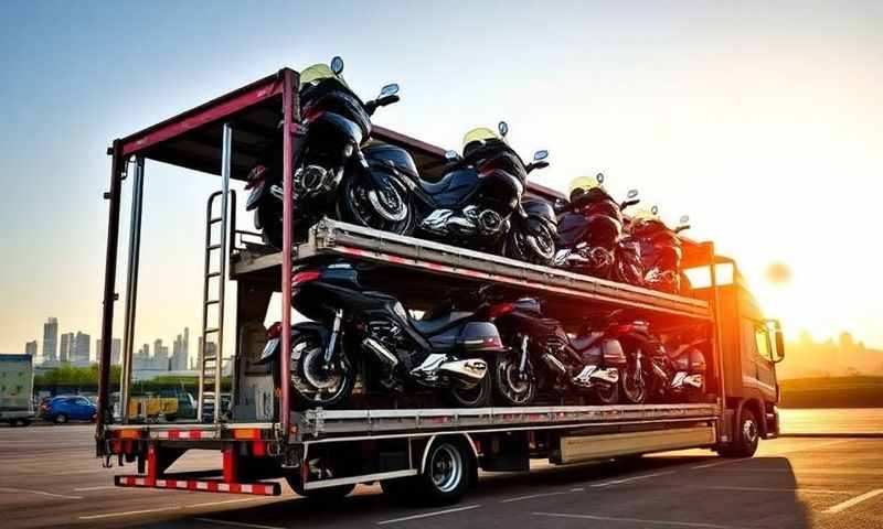 Motorcycle transporter in East Kilbride, South Lanarkshire