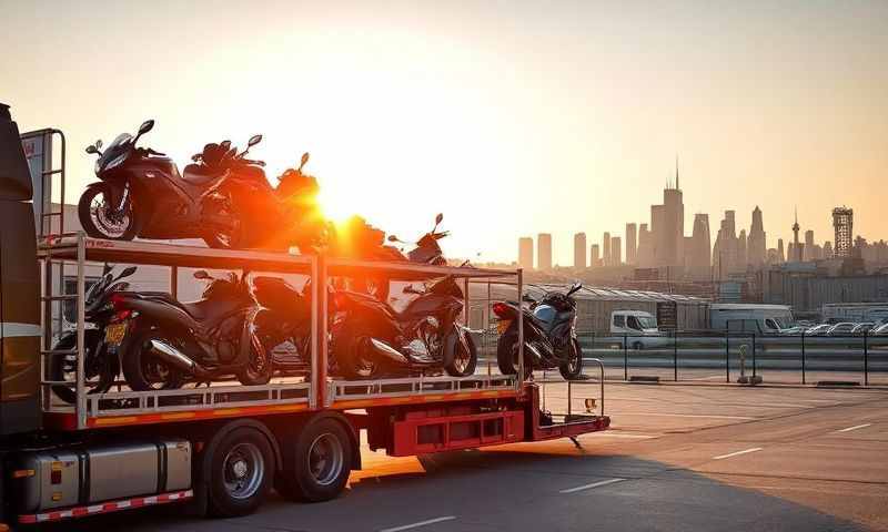 Motorcycle transporter in Wath-upon-Dearne, South Yorkshire