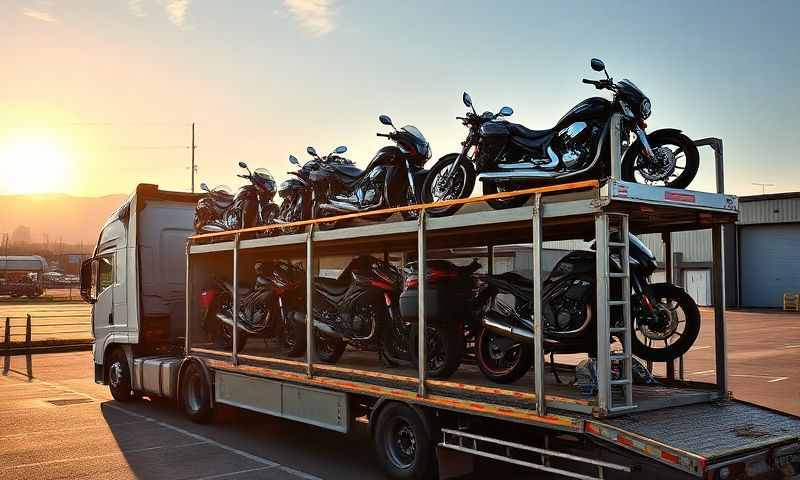 Motorcycle transporter in Staffordshire