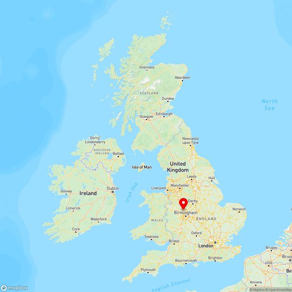 Map of Cannock, Staffordshire, UK