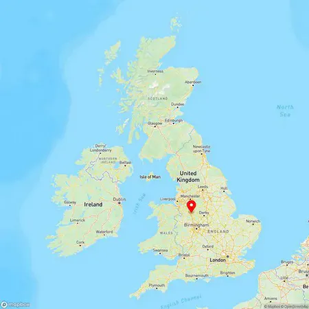 Map of Stoke-on-Trent, Staffordshire, United Kingdom