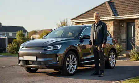 Car delivered to a driveway in Stirling, United Kingdom