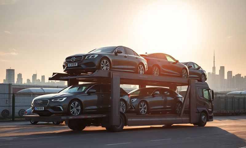 Car transporter in Surrey