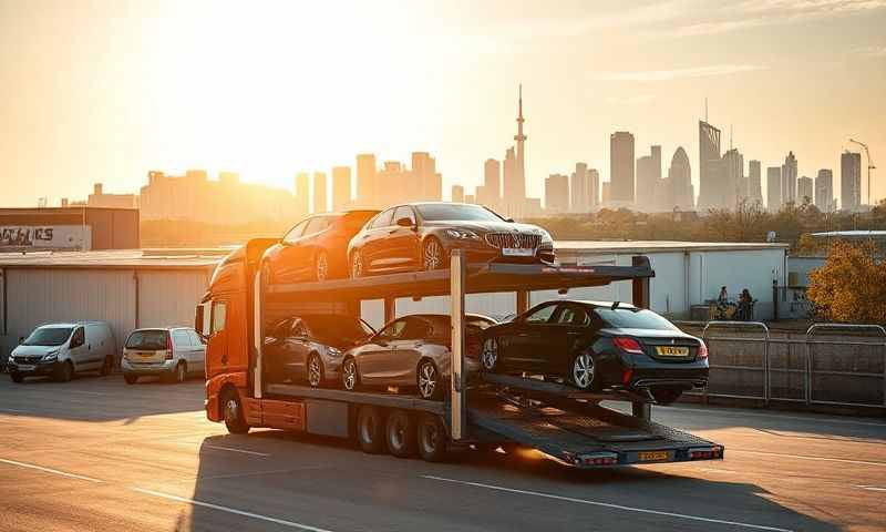 Car transporter in Redhill, Surrey