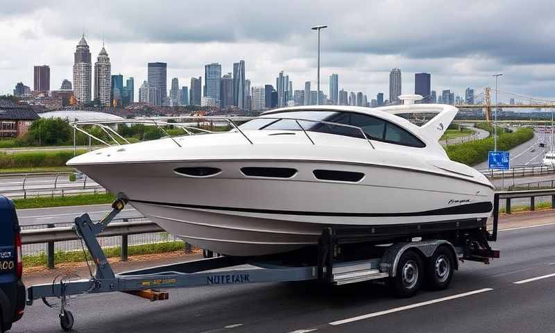 Boat transporter in Walton-on-Thames, Surrey