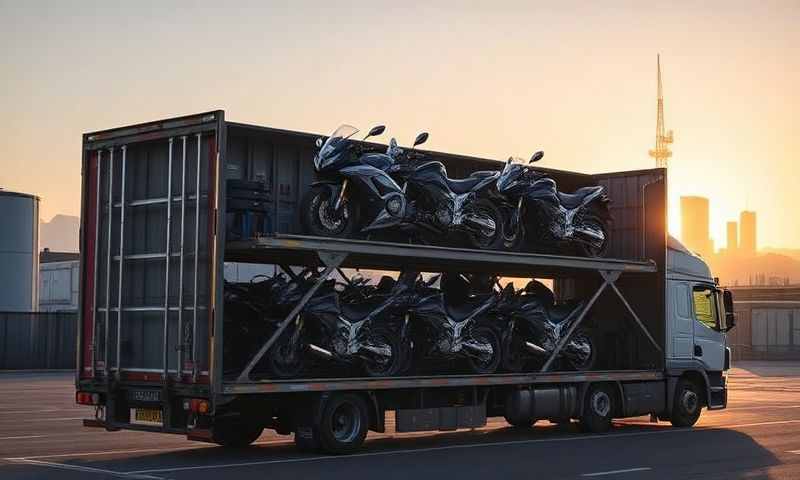 Motorcycle transporter in Washington, Tyne and Wear