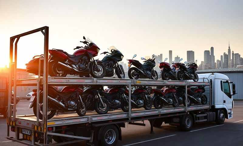 Motorcycle transporter in Royal Leamington Spa, Warwickshire