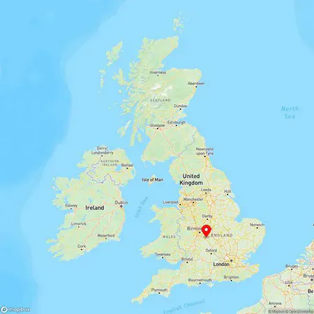 Map of Royal Leamington Spa, Warwickshire, United Kingdom