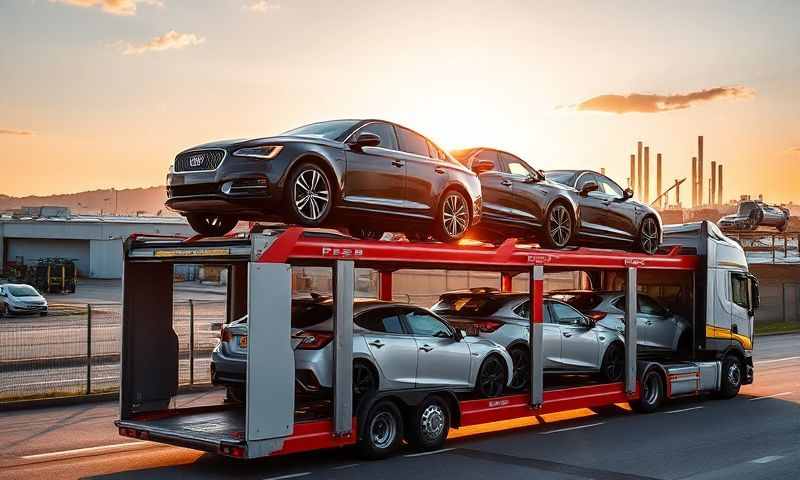 Car transporter in West Glamorgan