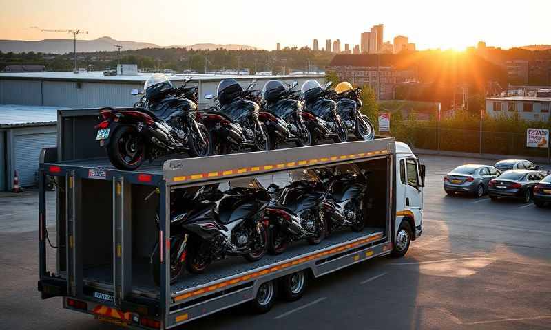 Neath, West Glamorgan motorcycle transporter