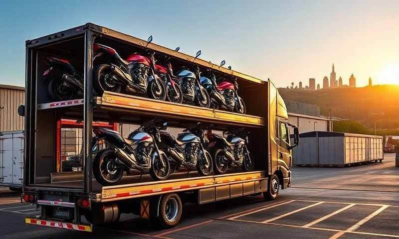 Motorcycle transporter in Neath, West Glamorgan